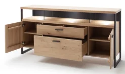 Sideboard LANTANA Balkeneiche Bianco /anthrazit