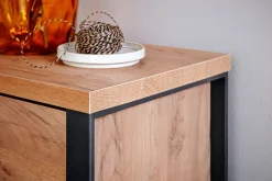 Sideboard LOOP 150 x 76 cm Kerneiche-Dekor/anthrazit