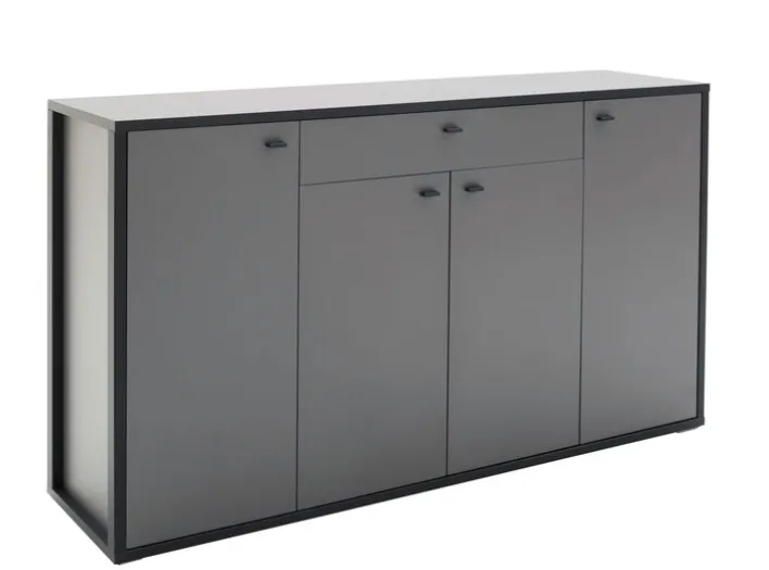 Sideboard LUXOR 165 x 92 cm Royal grau/ anthrazit