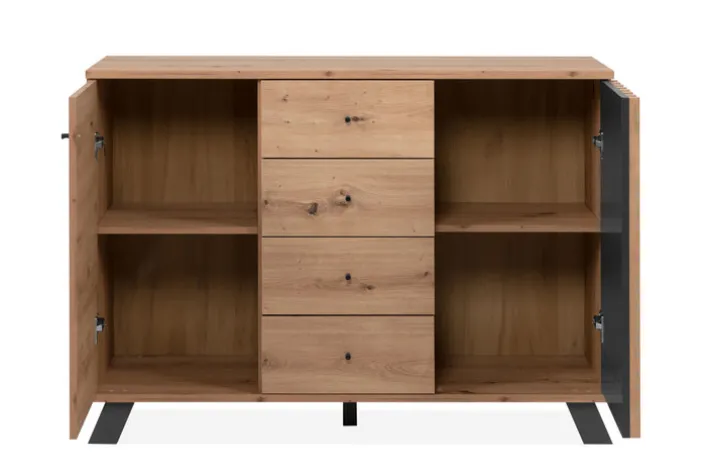 Sideboard MEDAN 118 x 85 cm Artisan Oak / anthrazit
