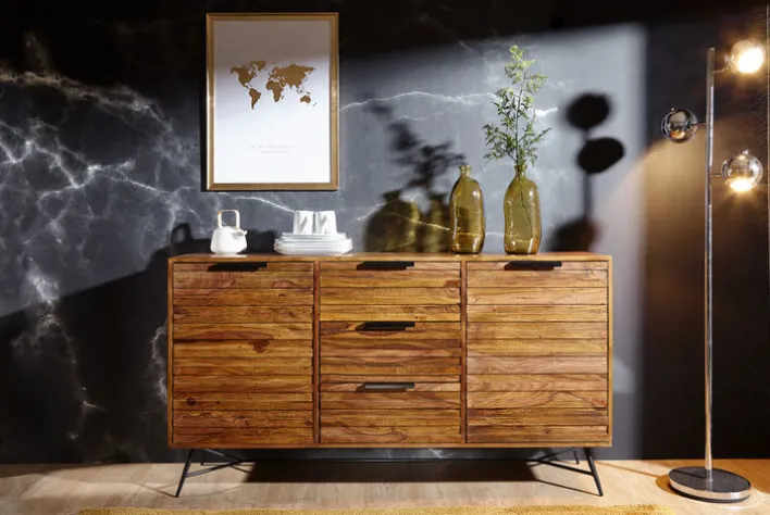 Sideboard NISHAN 160 x 88 cm braun