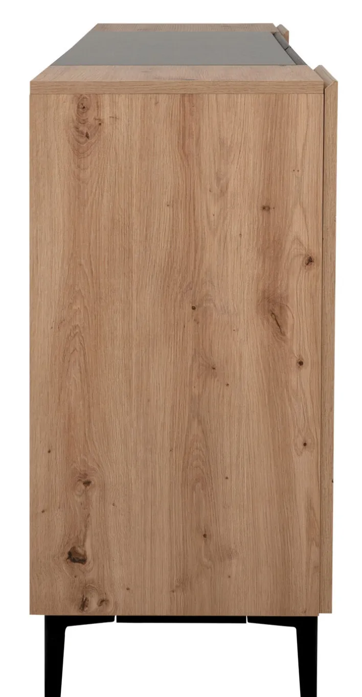 Sideboard NOLA 180 x 90 cm Artisan Oak-Dekor/schwarz