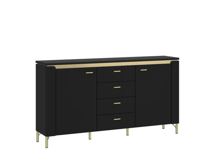 Sideboard NORICA 155,3x87,3 cm schwarz matt