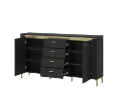 Sideboard NORICA 155,3x87,3 cm schwarz matt