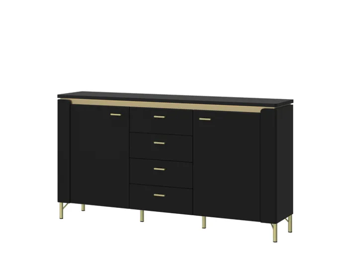 Sideboard NORICA 155,3x87,3 cm schwarz matt