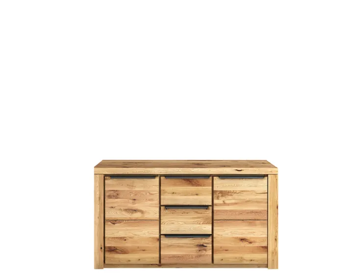 Sideboard SELINA 160 x 80 cm Eiche geölt braun