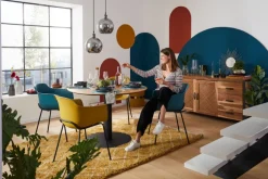 Sideboard TOM 150 x 80 cm Akazie massiv/anthrazit