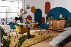 Sideboard TOM 150 x 80 cm Akazie massiv/anthrazit