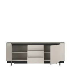 Sideboard VODOL 205x78 cm Sand/Schwarz