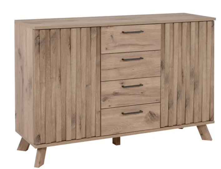 Sideboard WELLINGTON 126,5 x 85 cm Schwedeneiche