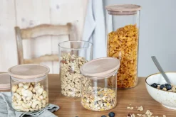 SIMAX Vorratsglas mit Holzdeckel 400 ml Sicherheitsglas transparent