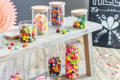 SIMAX Vorratsglas mit Holzdeckel 1500 ml Sicherheitsglas transparent