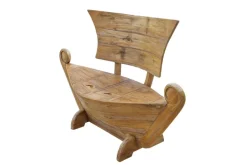 Sitzbank 145 x 99 x 65 cm Teak natur