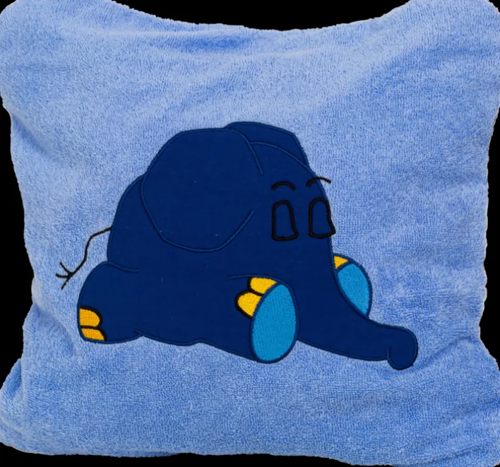 Smithy Kissenhülle ELEFANT 40 x 40 cm blau