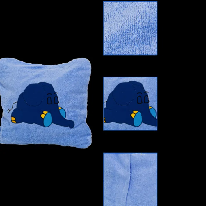 Smithy Kissenhülle ELEFANT 40 x 40 cm blau