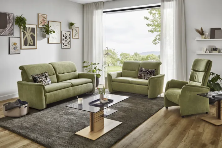 Sofa 2,5-Sitzer CALIMA schilfgrün