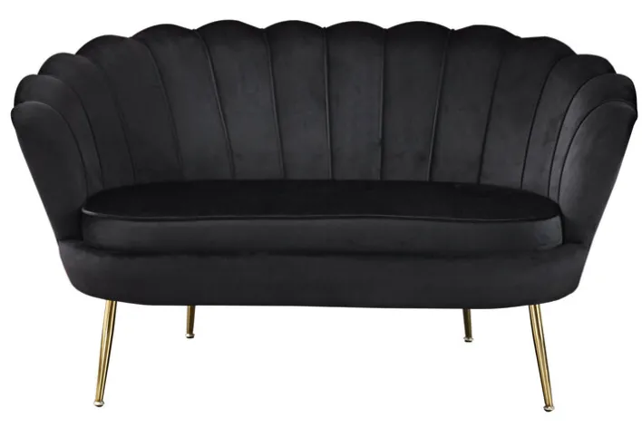 Sofa 2-Sitzer schwarz