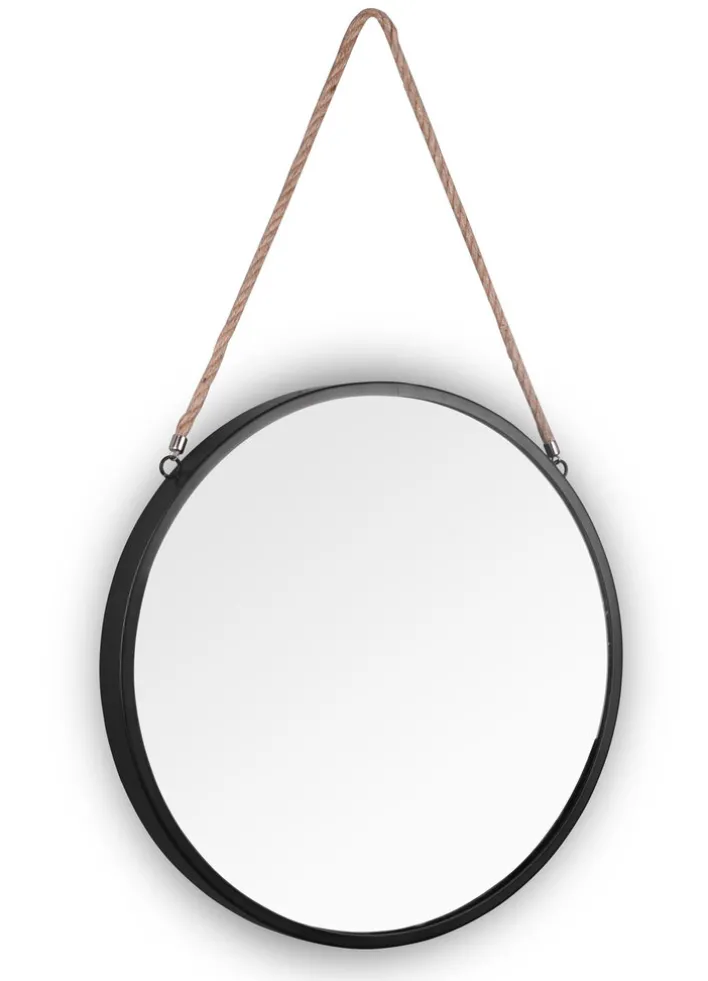 Spiegel rund NINA 40 cm schwarz