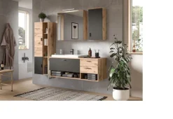 Spiegelschrank GRADO 80 x 75 cm Eiche