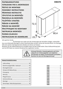 Spiegelschrank NORA 80,5 x 72,3 cm Eiche Landhaus