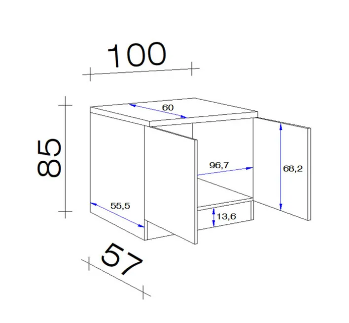 Spülenunterschrank PETE weiß