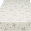 SPRÜGEL Tischläufer GLAMOUR STAR SILVER 40x90 cm Weiß,Silberfarbig