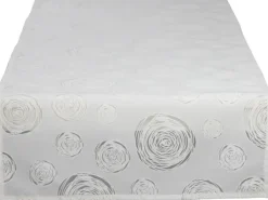SPRÜGEL Tischläufer KUNSTKREISE I 50 x 150 cm beige/weiß
