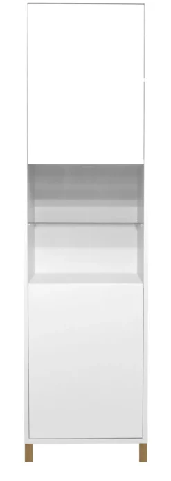 Standvitrine LINDOS 51 x 192 cm weiß