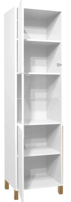 Standvitrine LINDOS 51 x 192 cm weiß