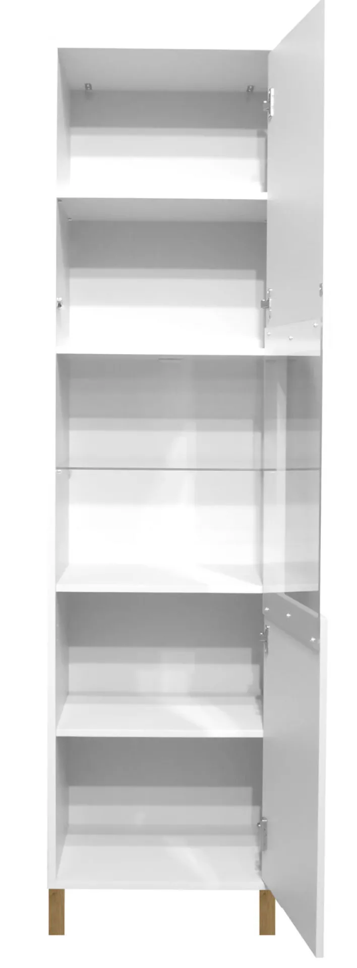 Standvitrine LINDOS 51 x 192 cm weiß