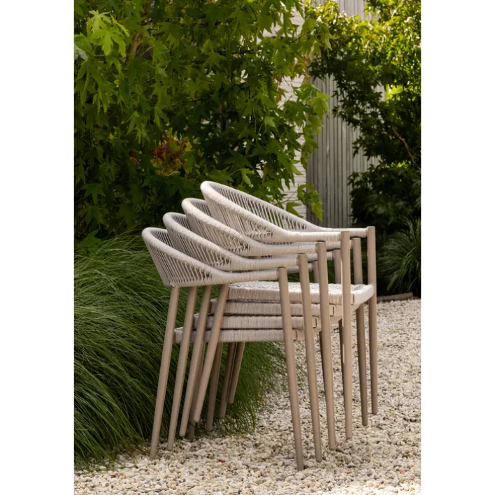 Stapelstuhl Garten YELLOW light grey