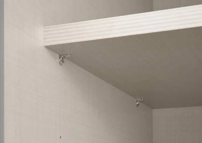 STAUD Kleiderschrank SINFONIE PLUS VIII 280 cm Alpinweiß/ Alpinweißglas/ Spiegel mittig