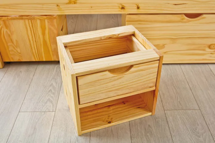 Stauraum-/Funktionsbett EMILIAN 90 x 200 cm braun