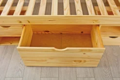 Stauraum-/Funktionsbett EMILIAN 90 x 200 cm braun