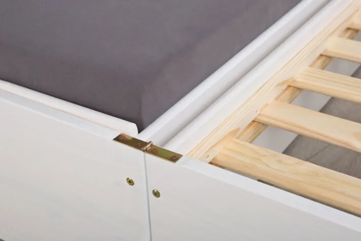 Stauraum-/Funktionsbett JANNES 90 x 200 cm weiß