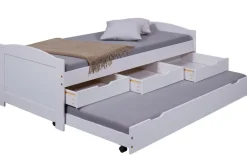 Stauraum-/Funktionsbett JULIUS 90 x 190 cm weiß