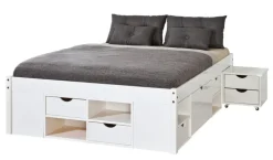 Stauraum-/Funktionsbett Lauro 160 x 200 cm weiß