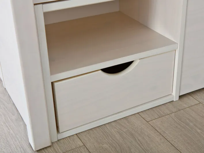 Stauraum-/Funktionsbett Lauro 160 x 200 cm weiß