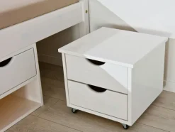 Stauraum-/Funktionsbett LAURO 140 x 190 cm weiß