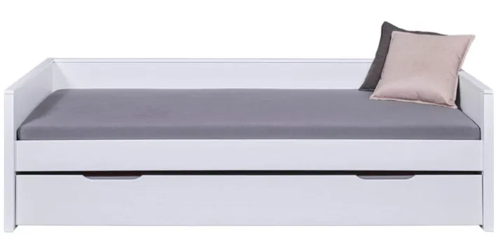 Stauraum-/Funktionsbett NIELS 90 x 200 cm weiß