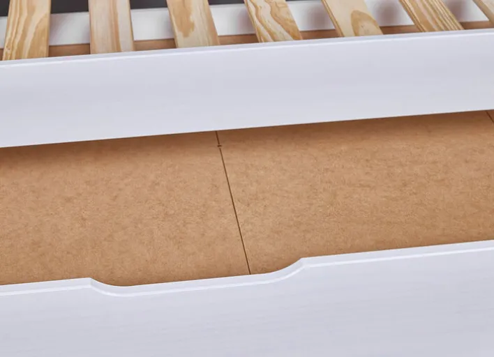 Stauraum-/Funktionsbett NIELS 90 x 200 cm weiß