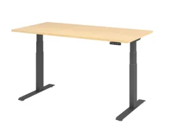 Stehtisch 160 x 129 x 80 cm Ahorn/ Graphit