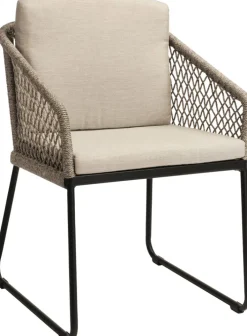 STERN Dining Gartenstuhl ODEA 2er Set schwarz /cremebeige