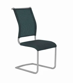 Stuhl DIVO Schwinggestell Stoffbezug schwarz