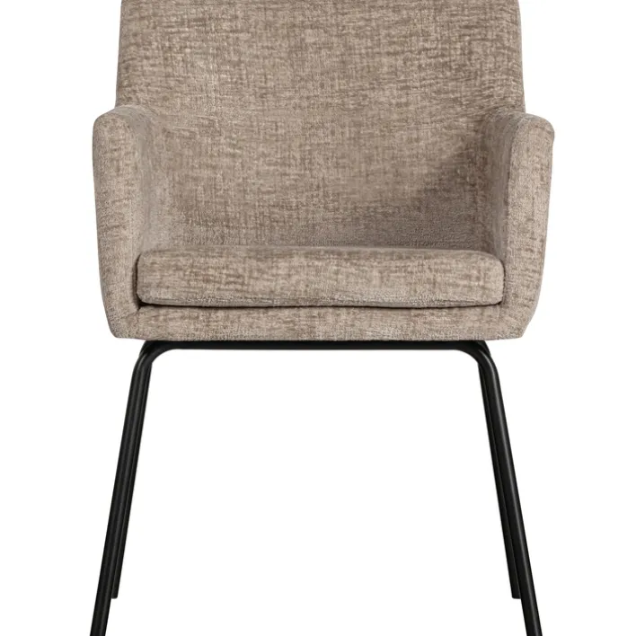Stuhl mit Armlehnen KAM 2er Set sand/schwarz