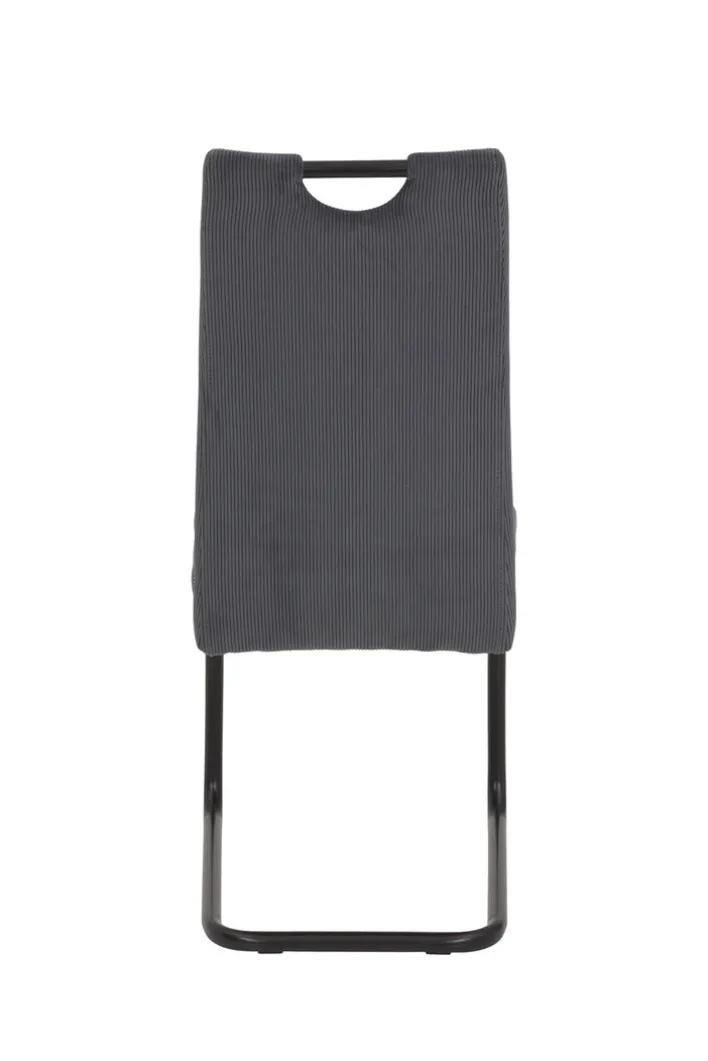 Stuhl NEREA Webstoff Cord anthrazit/Schwinggestell schwarz