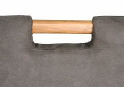 Stuhl SIANI Eiche 2er Set natur Stoffbezug dunkelbraun