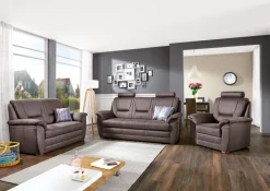 SYSTEMPOLSTER Polstergarnitur IMATRA-H 2-teilig nougatbraun