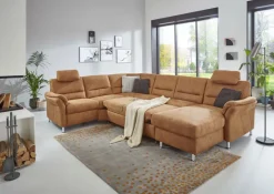 SYSTEMPOLSTER Wohnlandschaft ANDERLECHT-DK SF zimtbraun