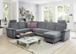 SYSTEMPOLSTER Wohnlandschaft GENK-C SF denimgrau